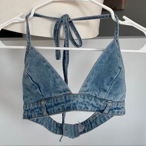 Denim Bra Top